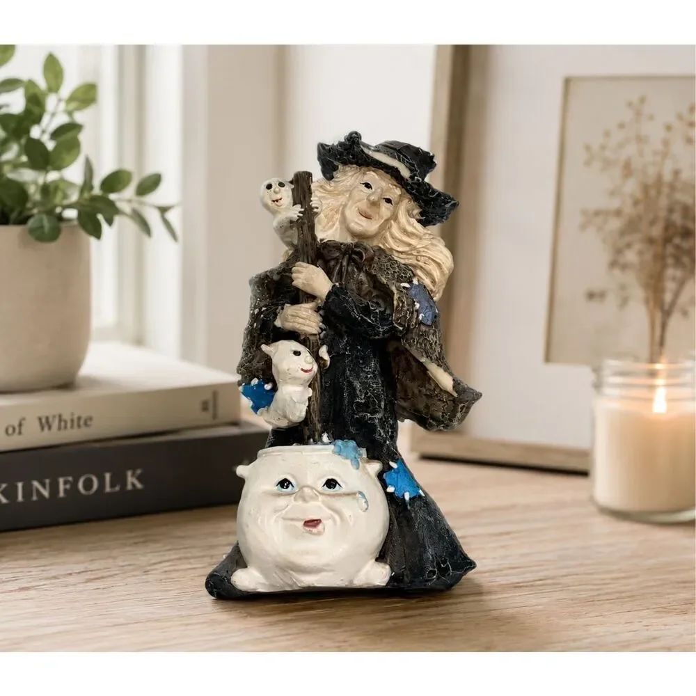 K's Collection Witty Witches -  Halloween Figure Spooky Scary Cauldron Ghost 5￼”